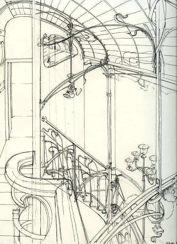 581x800 Dessin De Victor Horta Dibujo - Art Deco Sketches