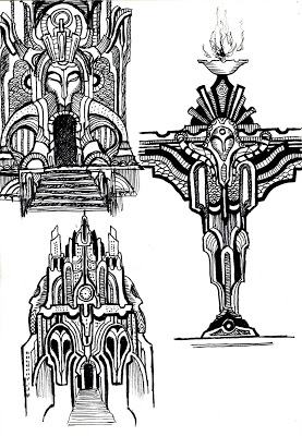 277x400 Resonance Cascade Concept Art Sketches - Art Deco Sketches