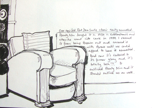 510x365 The Little Art Deco Chair Scribblah - Art Deco Sketches