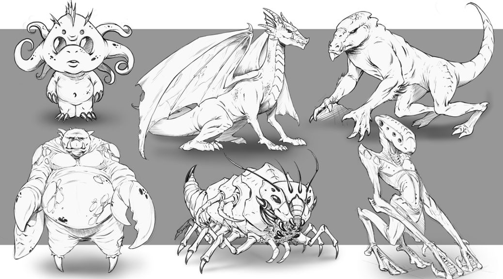1038x576 How To Improve Your Creature Design Drawing Step By Step - Art Design Sketch