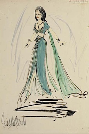 300x450 The Sketch Artist 18 Classic Film Costume Designs By Edith Head - Art Design Sketch