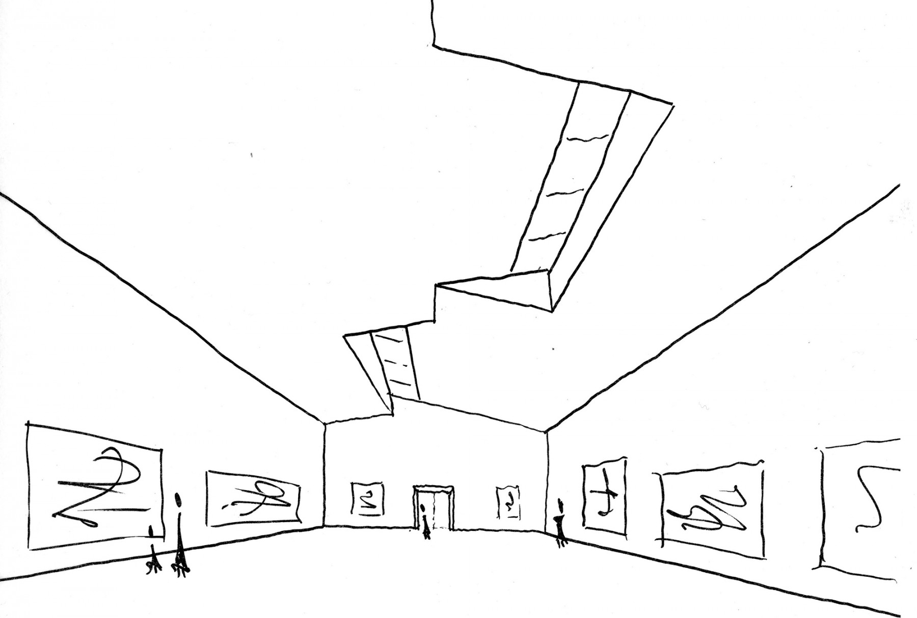 1800x1213 Garage Museum Of Contemporary Art - Art Gallery Sketch