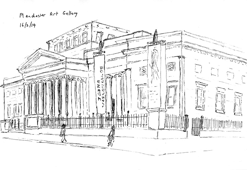 800x550 Sketching At Manchester Art Gallery Notes To The Milkman - Art Gallery Sketch
