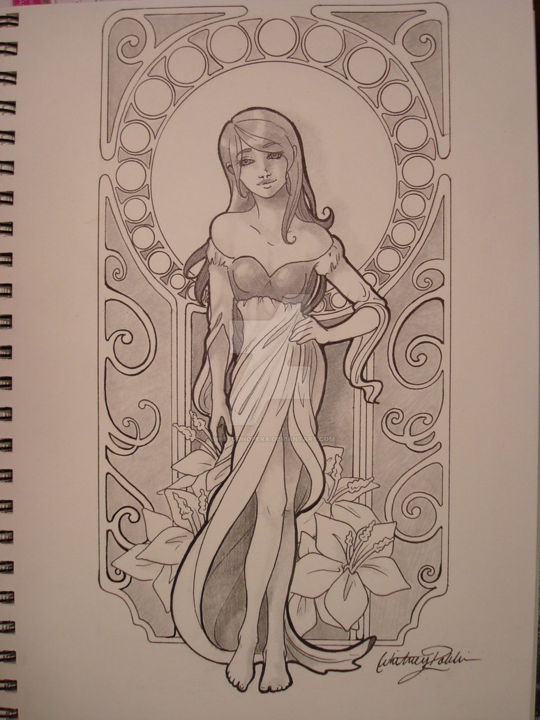 774x1032 Art Nouveau Sketch By Shotgunopera - Art Nouveau Sketches