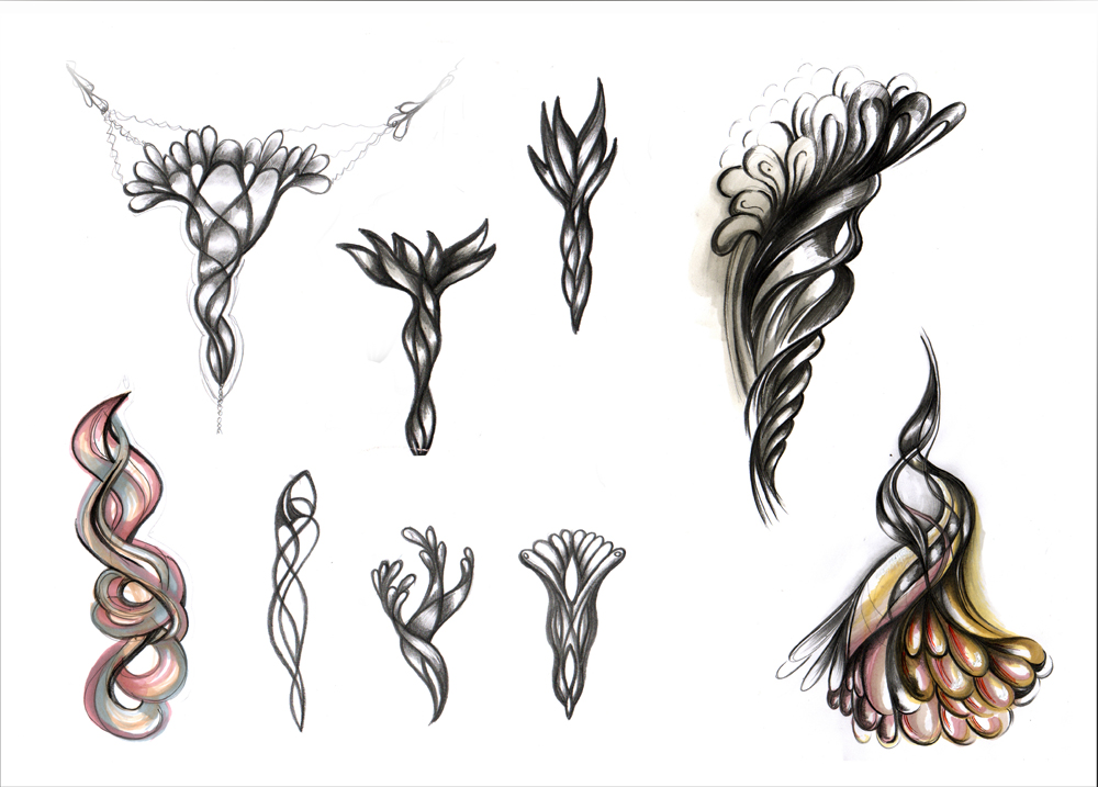 1000x717 Sketches For Art Nouveau Collection - Art Nouveau Sketches