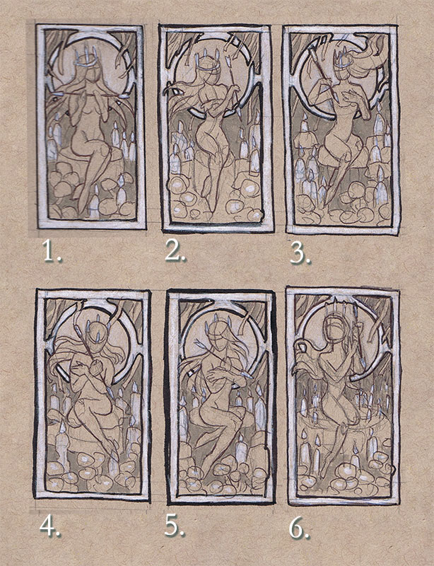 614x800 Art Nouveau Angela R. Sasser, Fantasy Artist - Art Nouveau Sketches