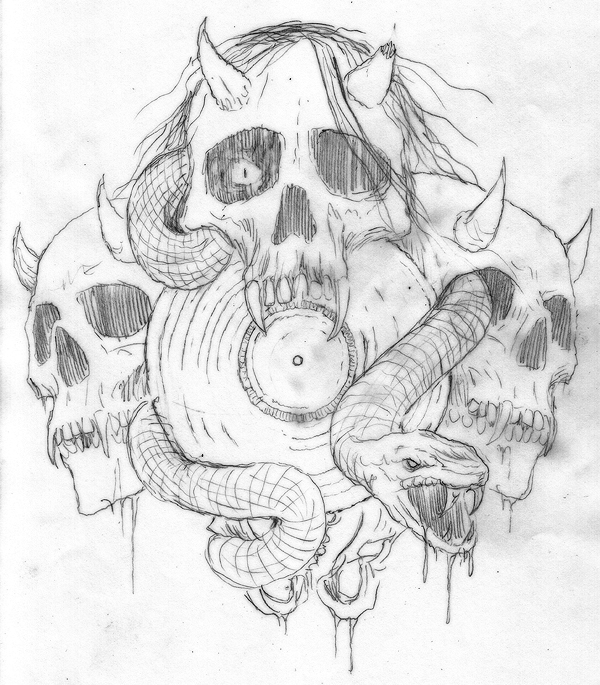 600x685 Riddickart Boris Records Sketch - Art Work Sketch