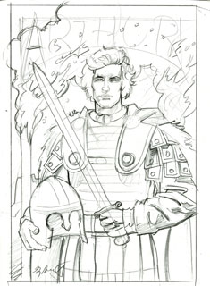 235x320 King Arthur Cover Sketch Fantasy Spiderwebart Gallery - Arthur Sketch