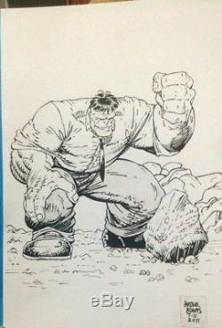 250x369 Original Art Hulk Sketch Art By Arthur Adams Rare 9x12 Comic Art - Arthur Sketch