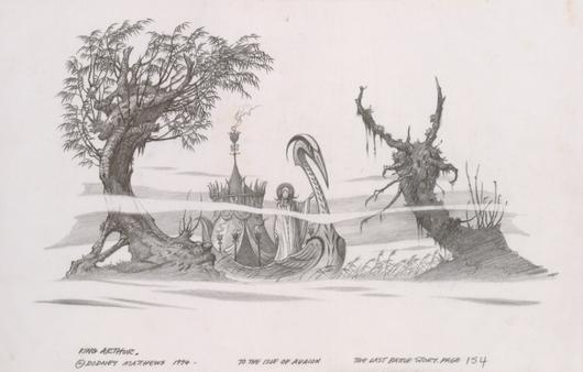 530x338 To The Isle Of Avalon (Tales Of King Arthur) Sketch By Rodney - Arthur Sketch