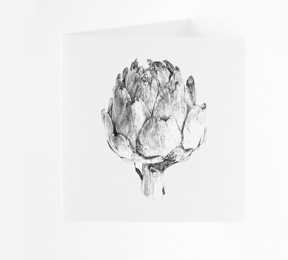 1000x901 Square Artichoke Card Lale Guralp - Artichoke Sketch