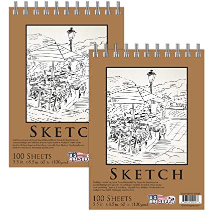 425x425 U.s. Art Supply 5.5 X 8.5 Premium Spiral Bound - Artist Sketch Pad