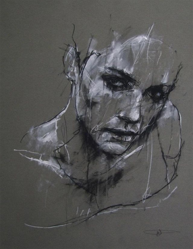 640x826 The Daily Sketches Of Guy Denning Portraits Drawing Attention - Artistic Sketch Definition