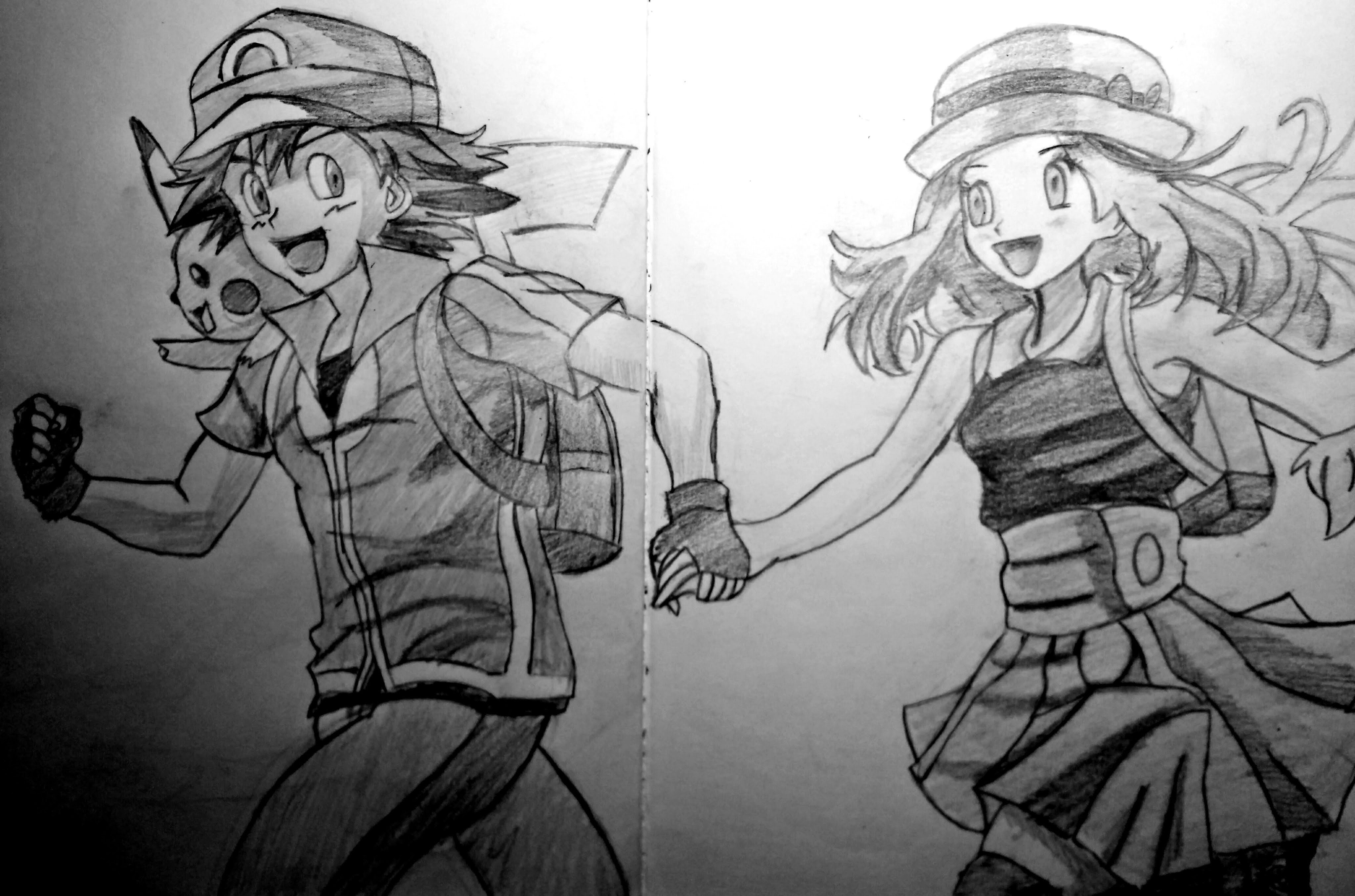 4096x2708 Speed Drawing Anime - Ash Sketch