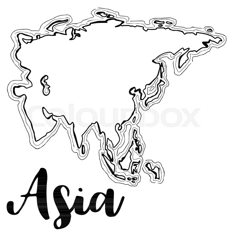 Asia Map Sketch At Explore Collection Of Asia Map Sketch