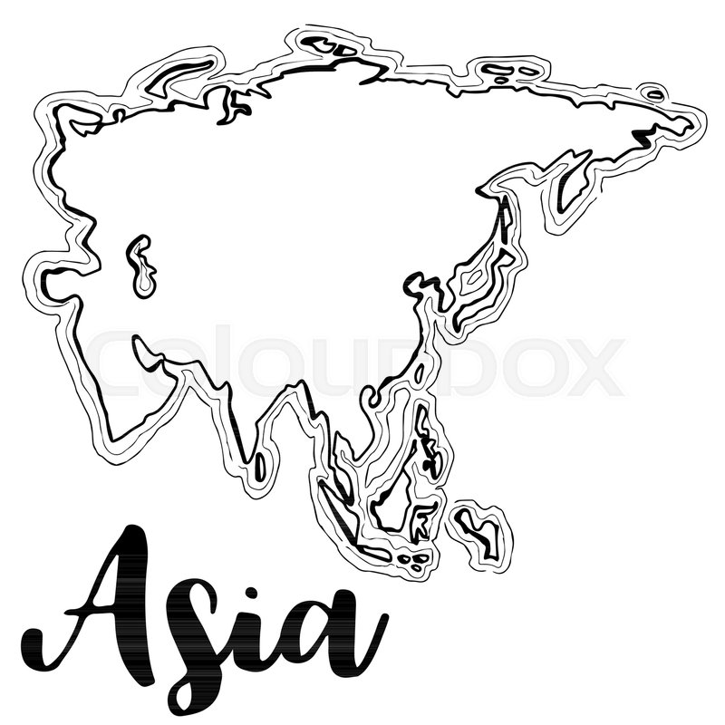 Asia Map Sketch At Explore Collection Of Asia Map Sketch 8409