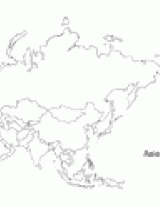 160x207 Outline Map Of Asia - Asia Map Sketch