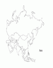 175x226 Outline Map Of Asia - Asia Map Sketch