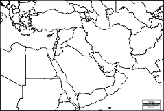 239x162 South West Asia Free Maps, Free Blank Maps, Free Outline Maps - Asia Map Sketch