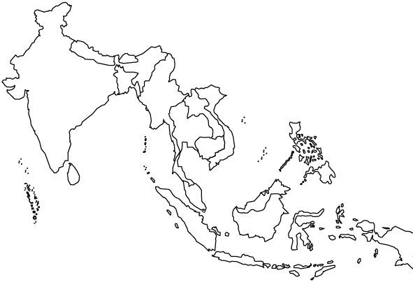 591x404 Southeast Asia Outline Map Page - Asia Map Sketch