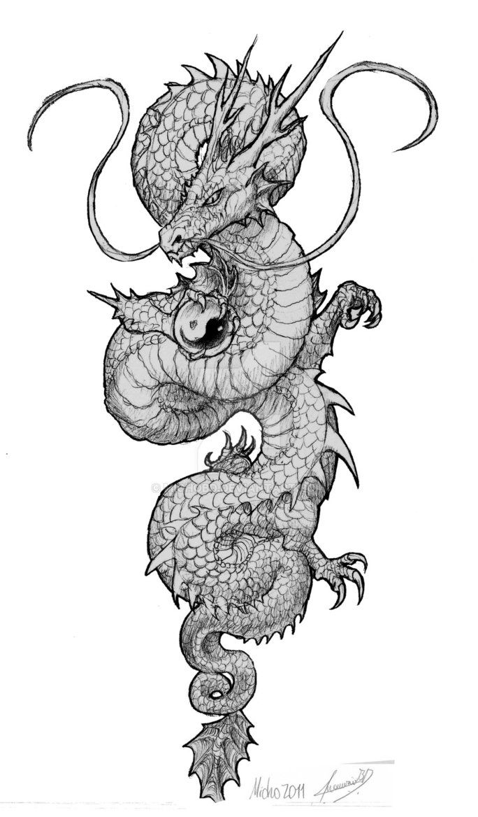 684x1168 Dragons Are By Far What I Like To Draw The Most. Tattoo Ideas - Asian Dragon Sketch