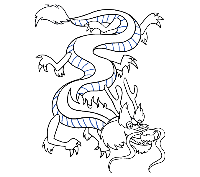 678x600 How To Draw A Chinese Dragon Easy Drawing Guides - Asian Dragon Sketch