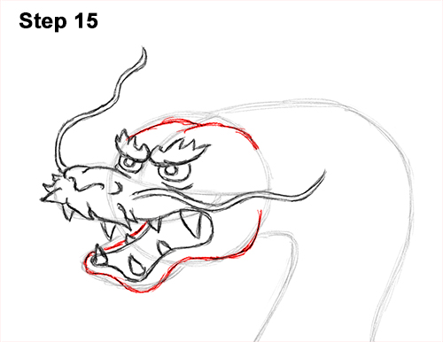 500x386 How To Draw A Chinese Dragon - Asian Dragon Sketch
