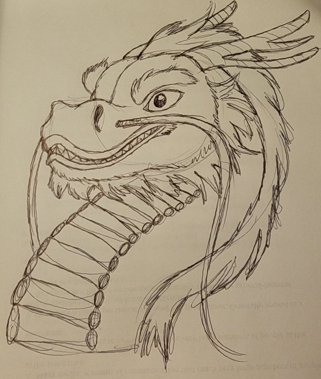 1026x1210 Messy Asian Dragon Sketch By Larkspurdragon - Asian Dragon Sketch