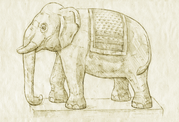 600x410 Asian Elephant Sculptures For Denver Zoo On Behance - Asian Elephant Sketch