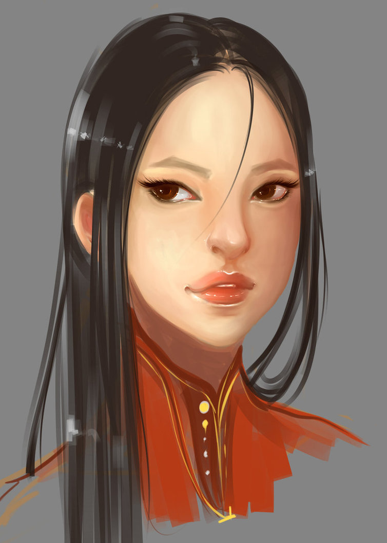 754x1058 Asian Girl Sketch By Shuricat - Asian Girl Sketch