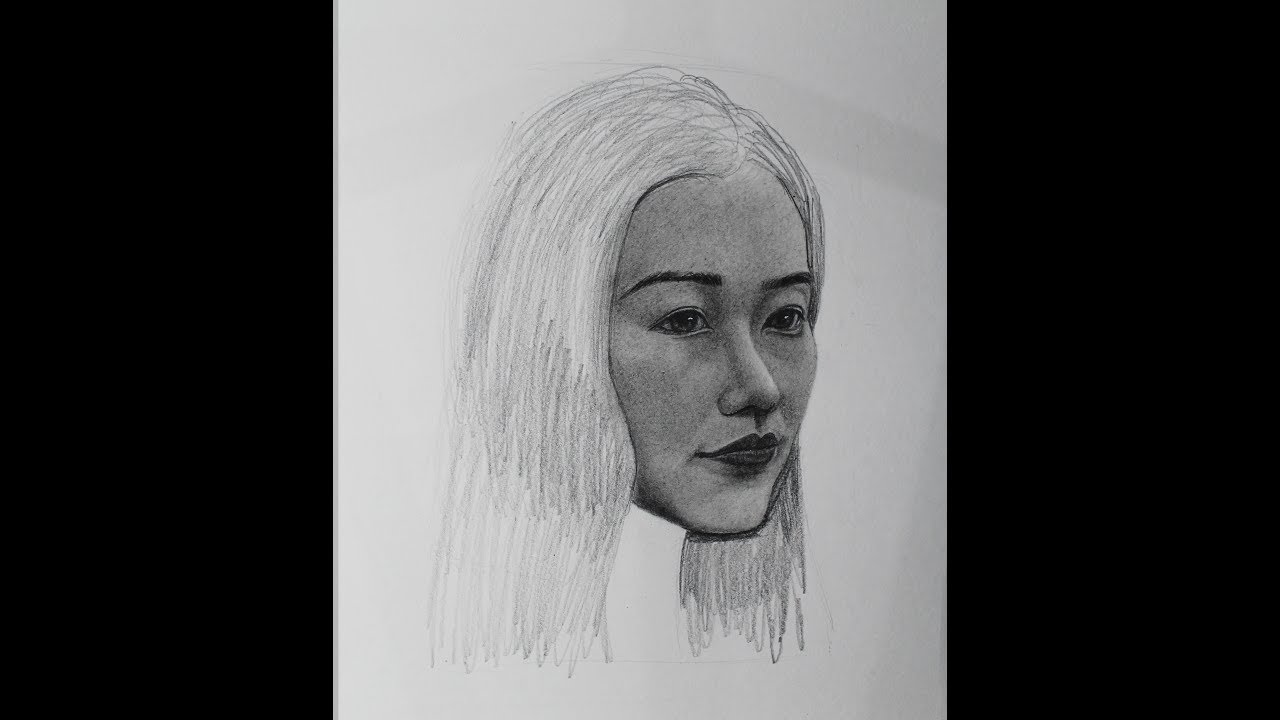 1280x720 How To Draw A Quick Realistic Asian Girl Face Quick Sketch Of A - Asian Girl Sketch