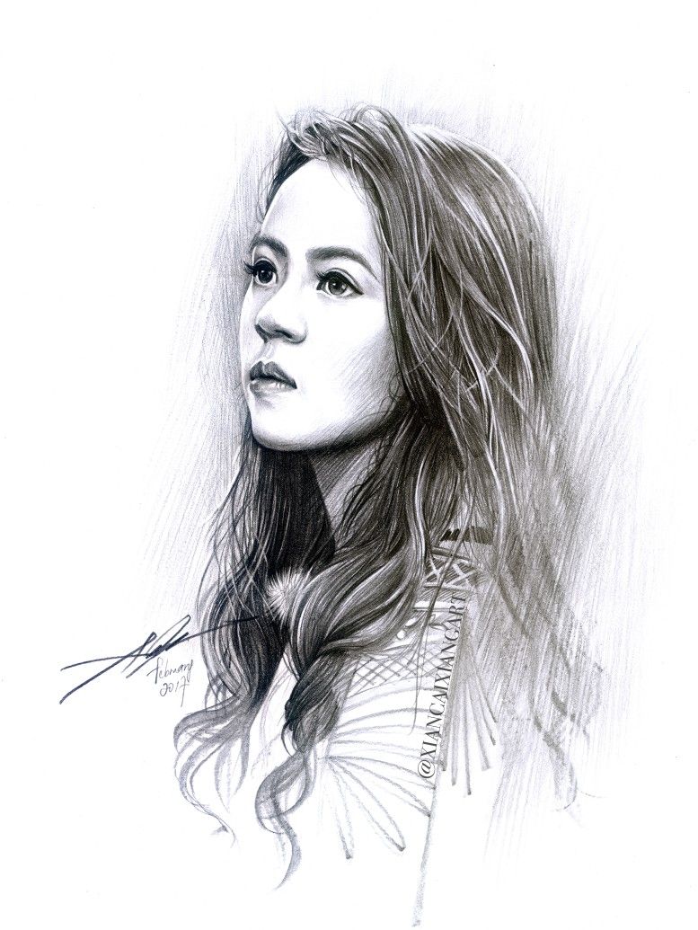 777x1035 Asian Girl Portrait Sketch Pencil Sketch Sketches - Asian Sketch