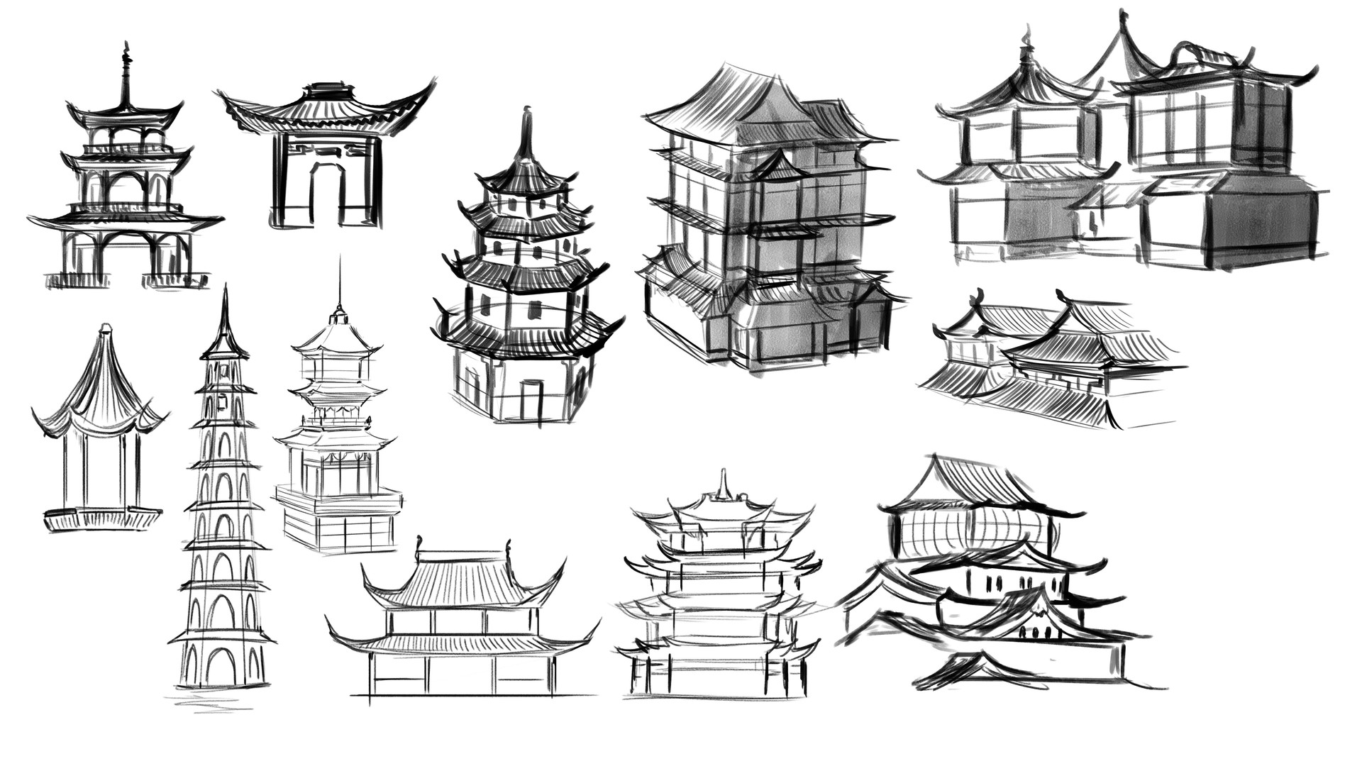 архитектура японии рисунок. пагода китайская архитектура карандашом. архитектура китая карандашом. японская архитектура карандашом. храм хигаси япония контур.