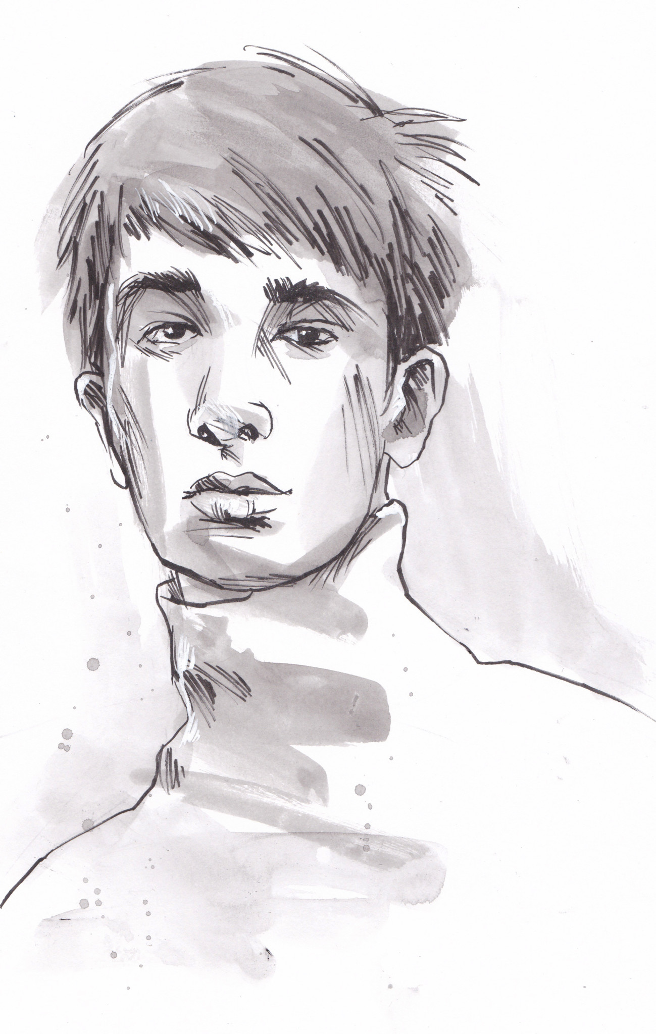 1299x2048 World Of Snark Ink Drawing By Andrew Brennan - Asian Sketch