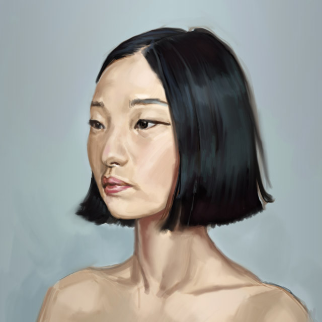 640x640 Oriental Woman Sketch Steve Chappell Artist Illustrator - Asian Woman Sketch