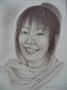 222x300 Asian Woman Drawings - Asian Woman Sketch