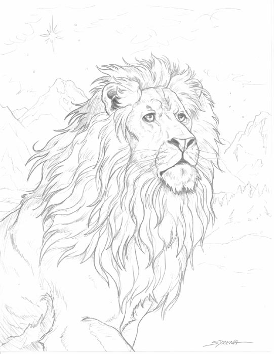 541x700 Aslan Sketch By Slayersyrena - Aslan Sketch