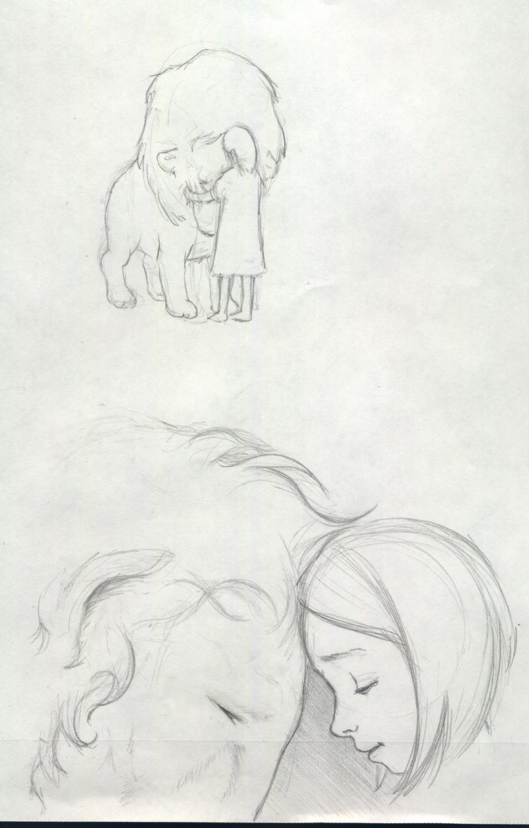 767x1200 Aslan Amp Lucy Sketch Of The Day - Aslan Sketch