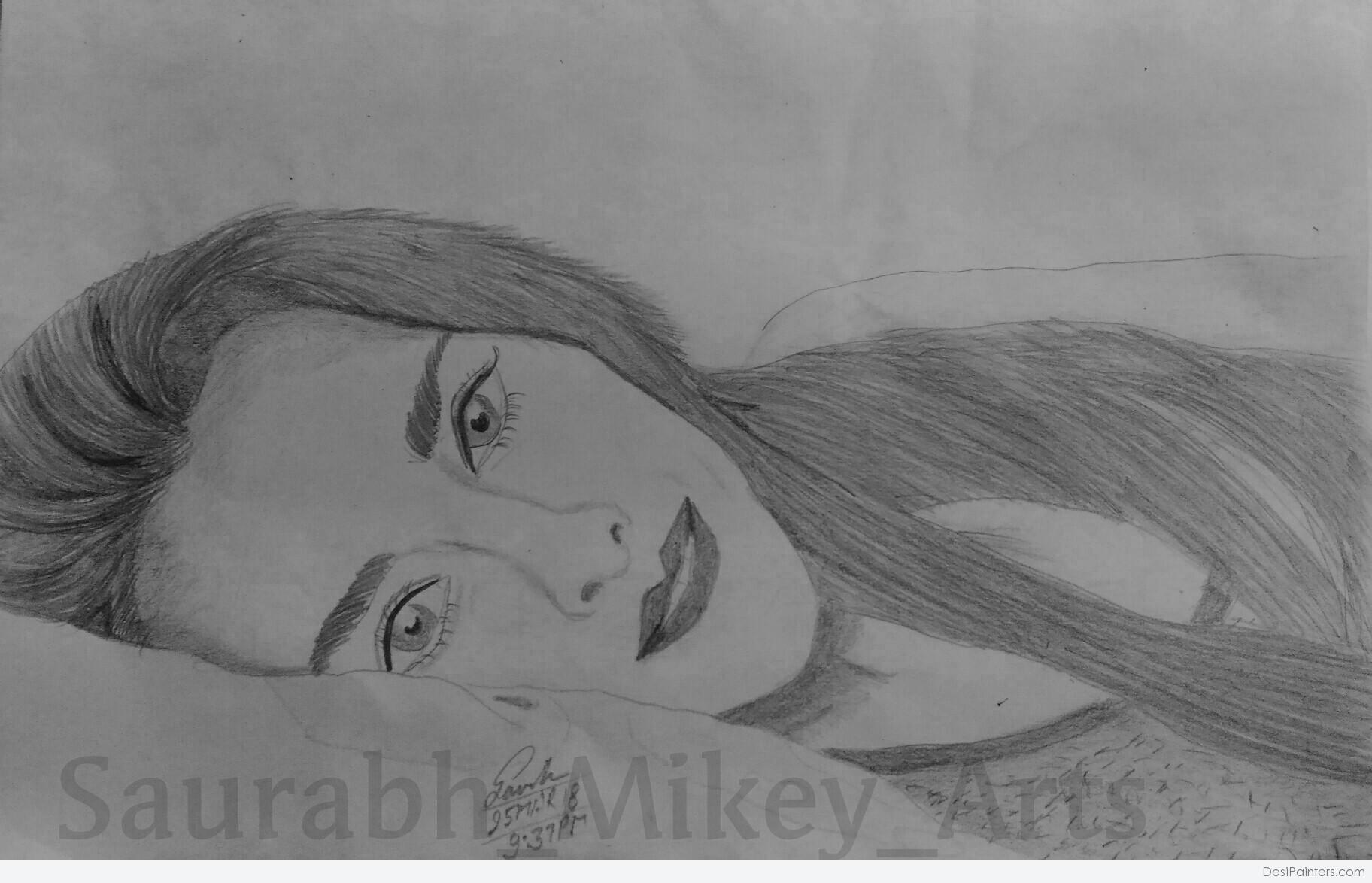 1824x1174 Beautiful Pencil Sketch Of Asmr Allie Youtuber - Asmr Sketch