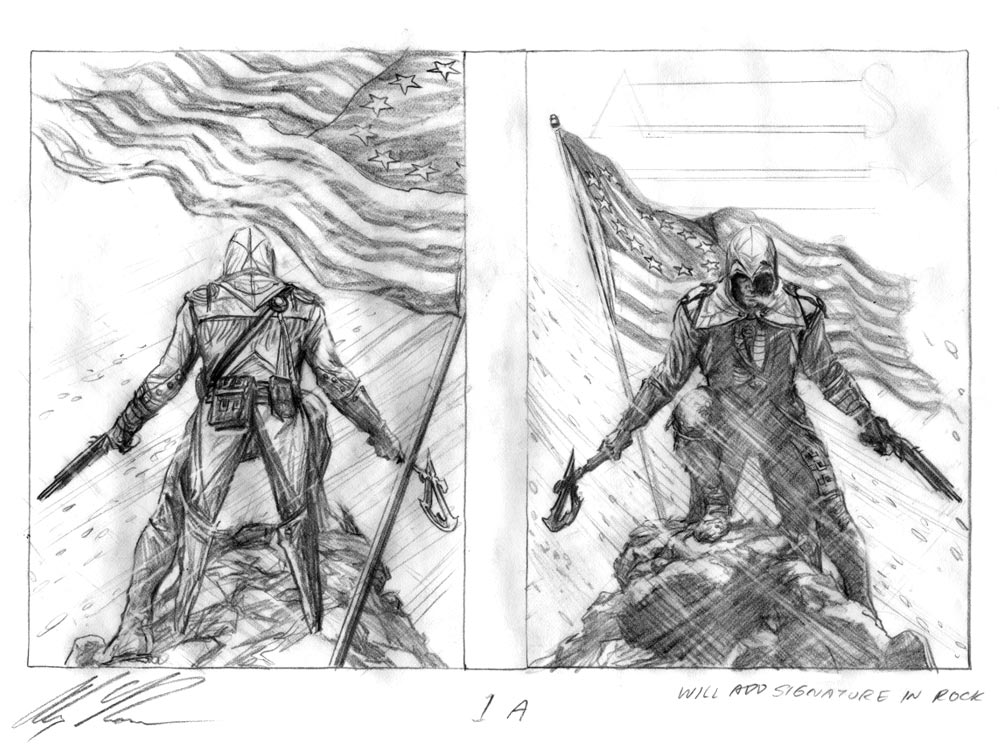 1000x750 Cover Sketch - Assassins Creed Sketch