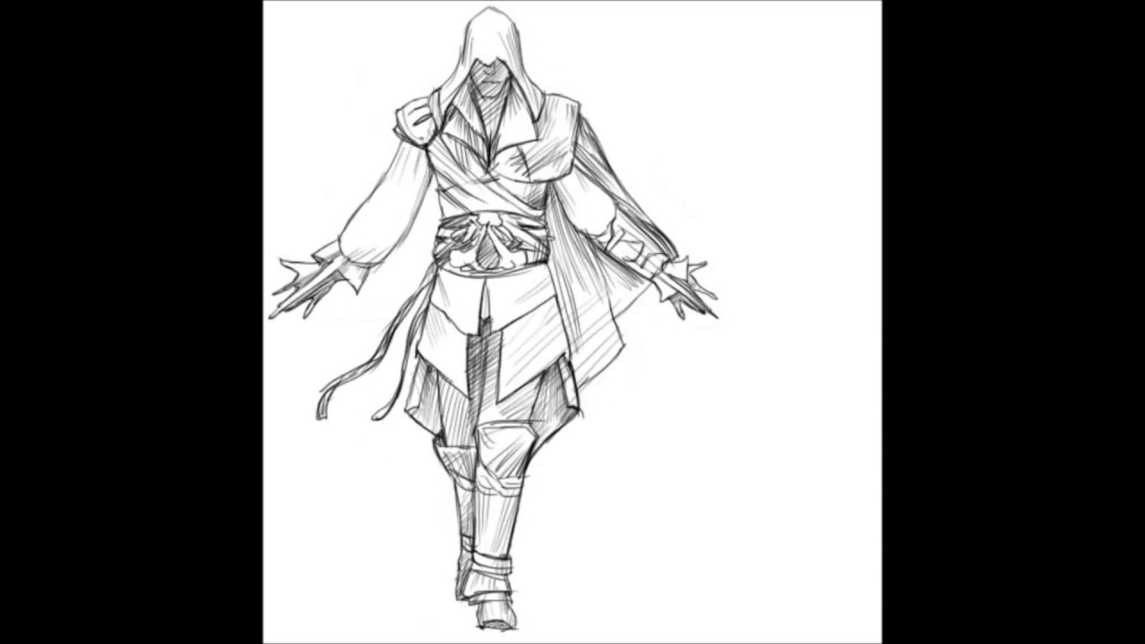 1280x720 How To Draw Assassins Creed - Assassins Creed Sketch
