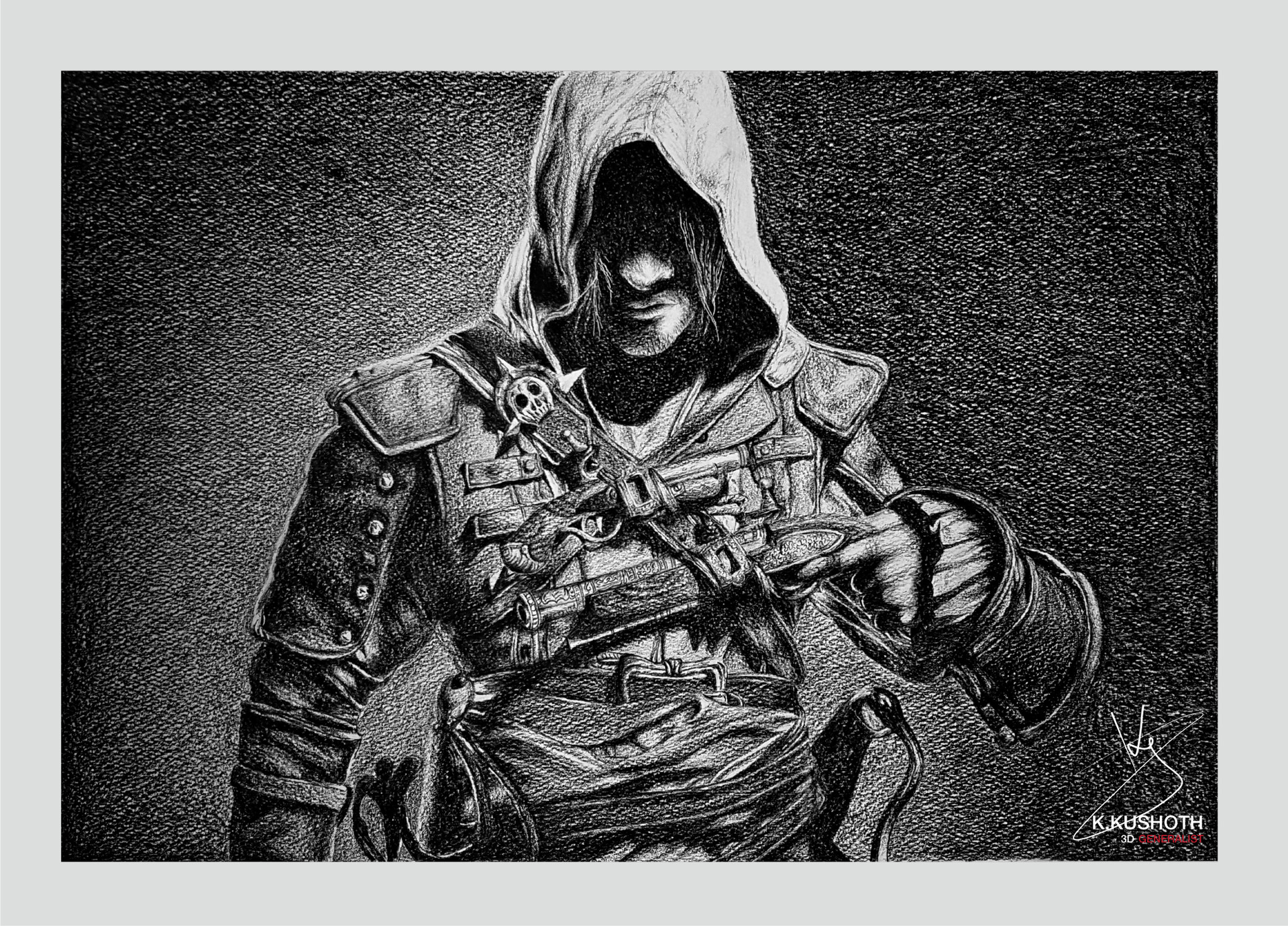1920x1380 Kushoth Krishnaraja - Assassins Creed Sketch