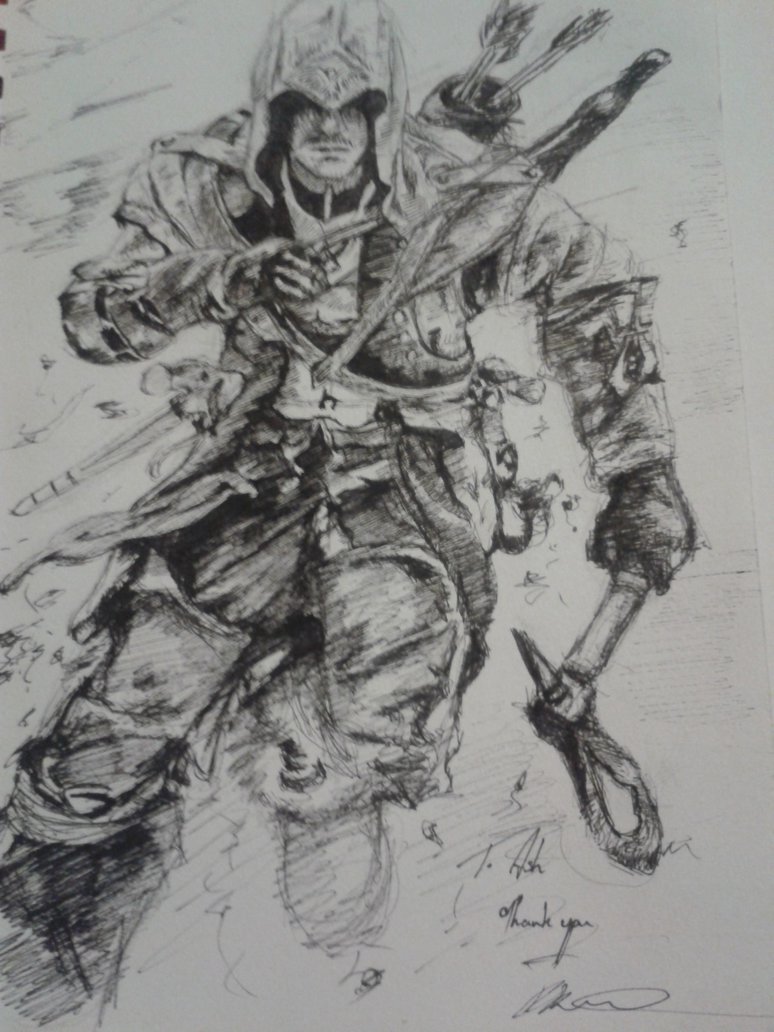 774x1032 Assassins Creed 3 Sketch By Little Tuss - Assassins Creed Sketch