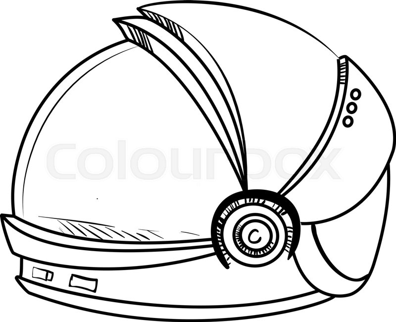 800x650 Astronaut Sketch Spacesuit. Hand Drawn Vector Illustration, Eps 10 - Astronaut Sketch