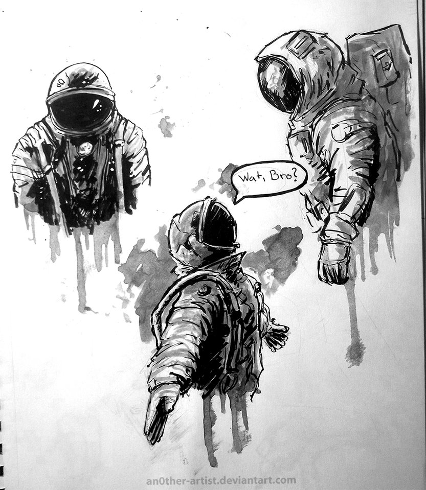 833x959 Astronaut Quick Sketches By An0ther Artist - Astronaut Sketch
