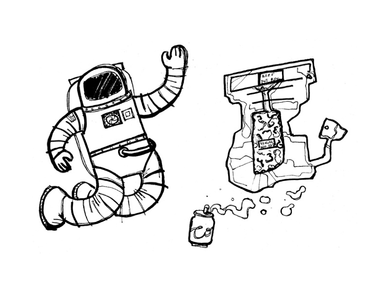 800x600 Astronaut Sketch By Natalia - Astronaut Sketch
