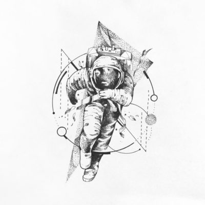 Astronaut Sketch at PaintingValley.com | Explore collection of ...