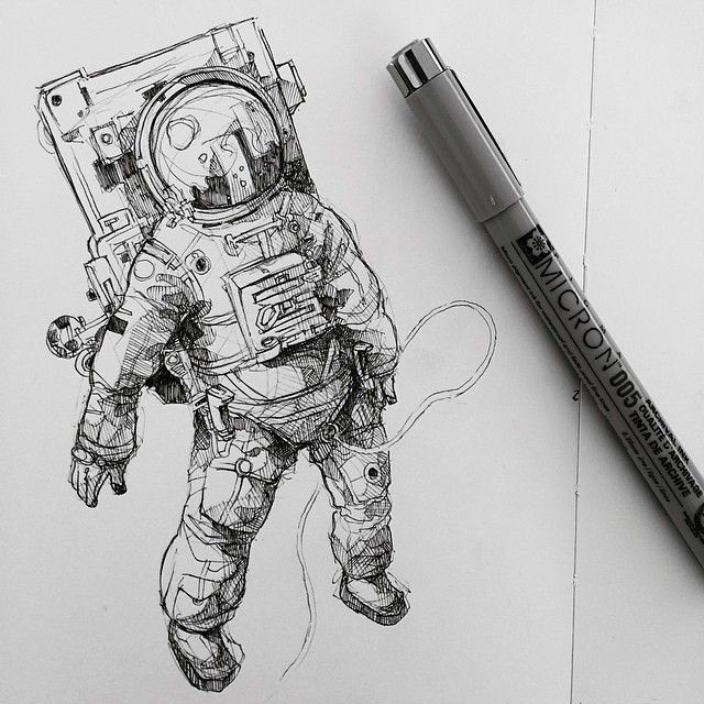 640x640 Moleskine Arts - Astronaut Sketch