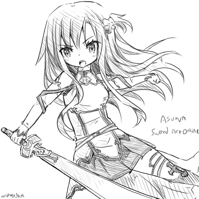 700x700 Asuna Sketch By Craytm - Asuna Sketch