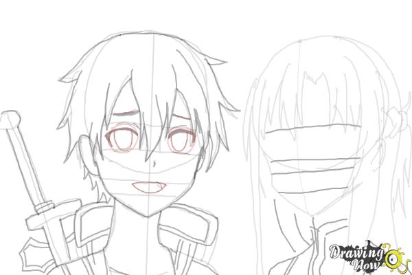 600x400 How To Draw Asuna And Kirito From Sword Art Online - Asuna Sketch